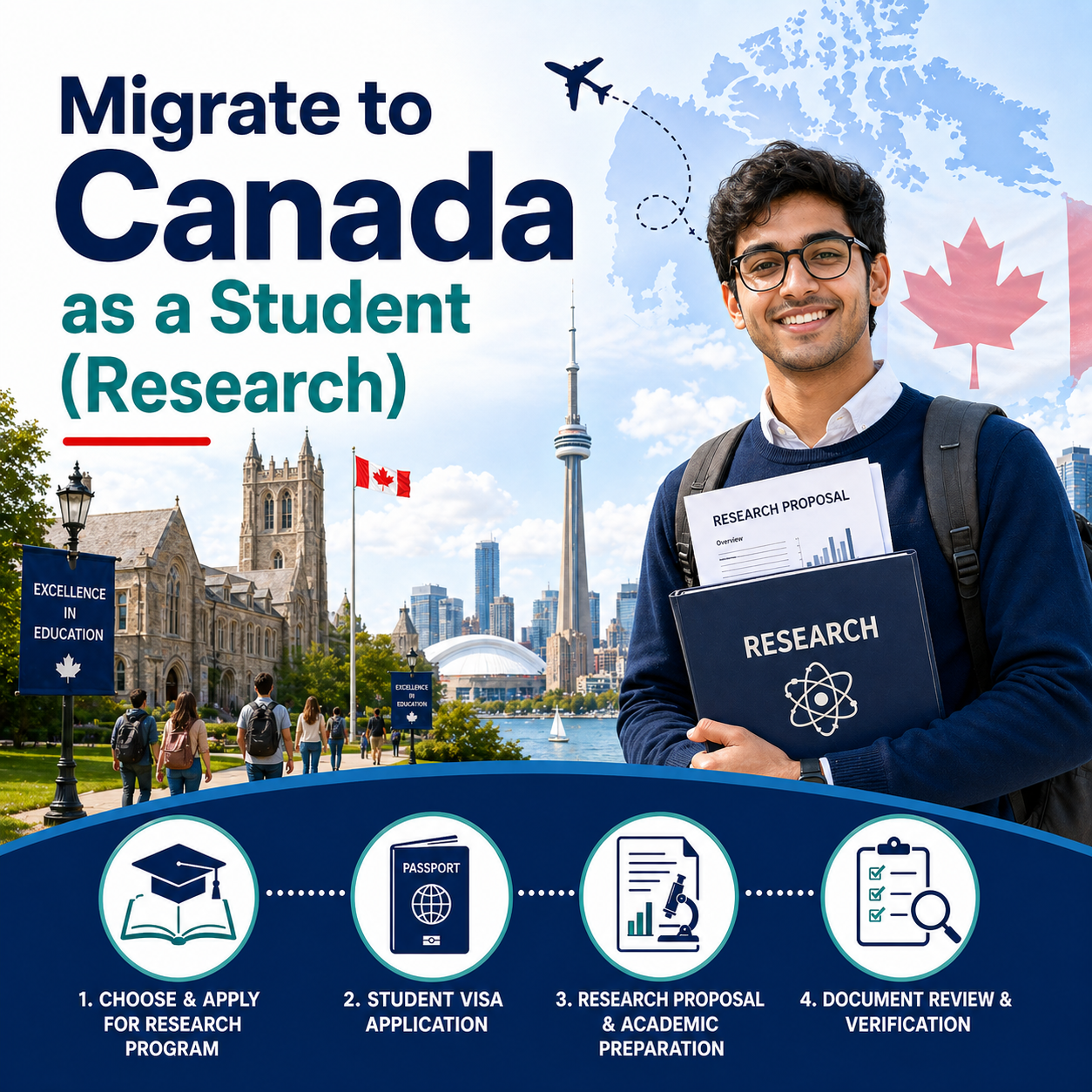 Migrate to Canada as a Student (Research)